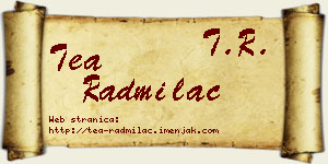 Tea Radmilac vizit kartica